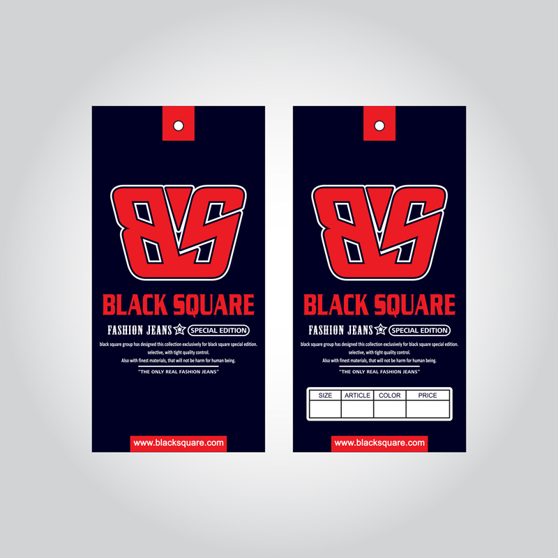 Banner Version 3 Full Color Printing Front and Back Premade Design for Custom Hang Tags Cards